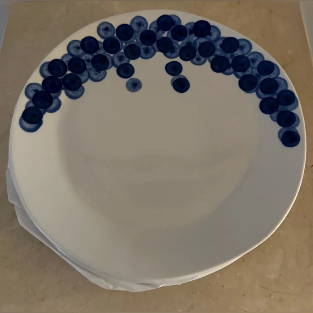 COPY - 5 VTG Crate&Barrel RIKA salad/dessert plates. 8.75” Blueberries